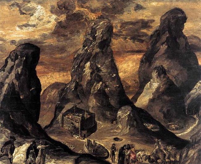 GRECO, El Mount Sinai oil painting picture